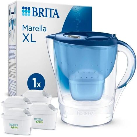 Brita Caraffa Marella XL Blu Capacità 3.5 L , MAXTRA PRO All-in-1  Caraffa + 4 Filtri