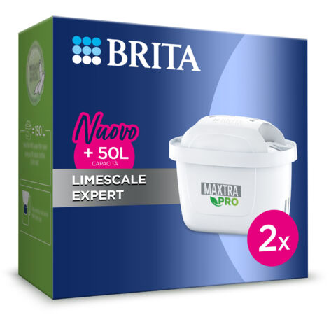 Brita Maxtra Pro Limescale Expert Ricambio Filtro Acqua per Caraffa 2 Pezzi Bianco