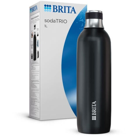 Brita sodaTRIO botella isotérmica negra 1 litro