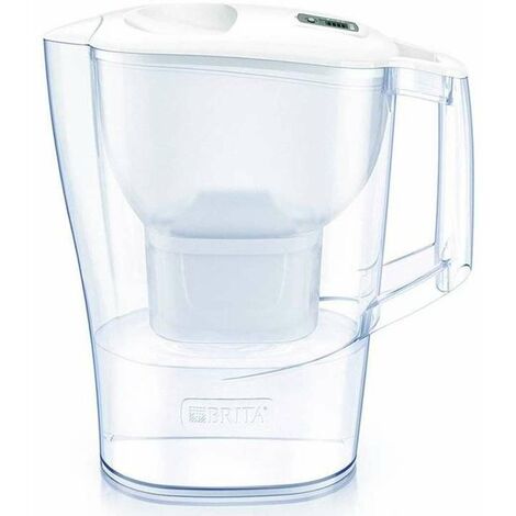 Brita Wasserfilterkanne - Filterkanne Aluna Cool Memo, Volumen 2,4 l, 3x Maxtra Pro Filter, weiß 1053054