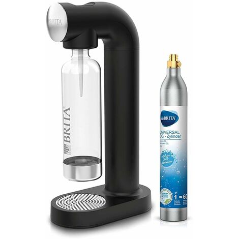BRITA Wassersprudler sodaONE schwarz mit 1 CO2-Zylinder und PET-Flasche - schwarz