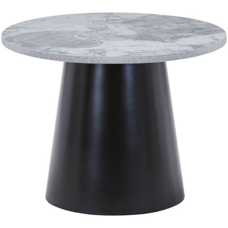 Brito table basse look marbre Ø60cm gris, noir.