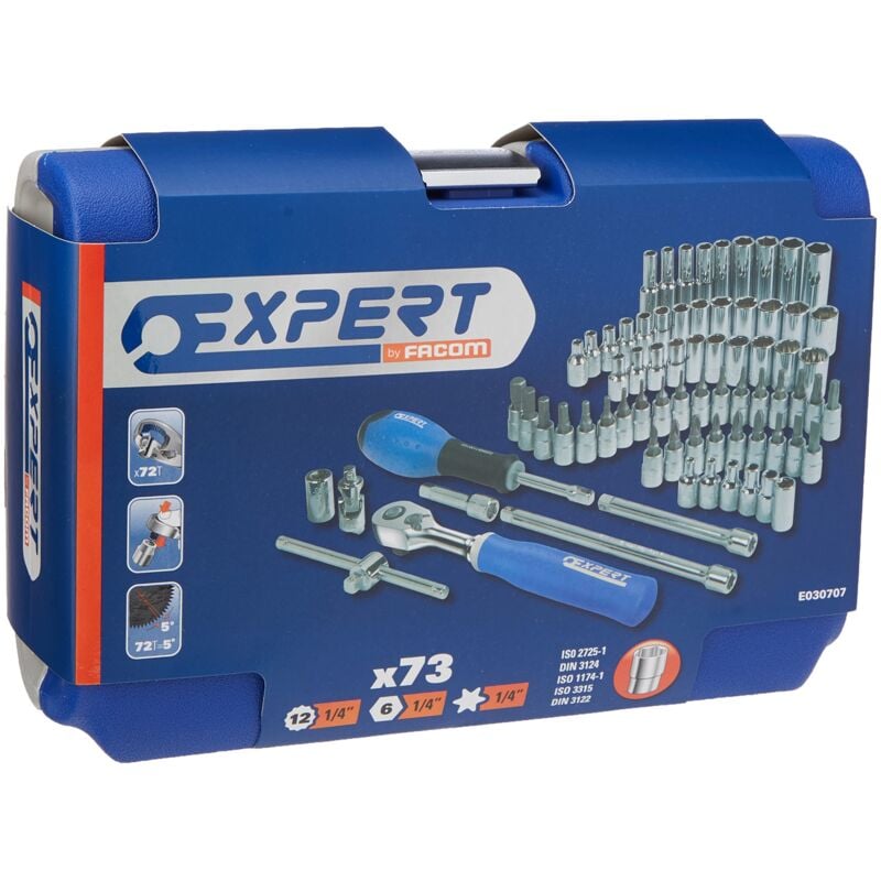 Britool Expert by E030707B Ensemble de douilles 1/4 '', 73 pièces - Facom
