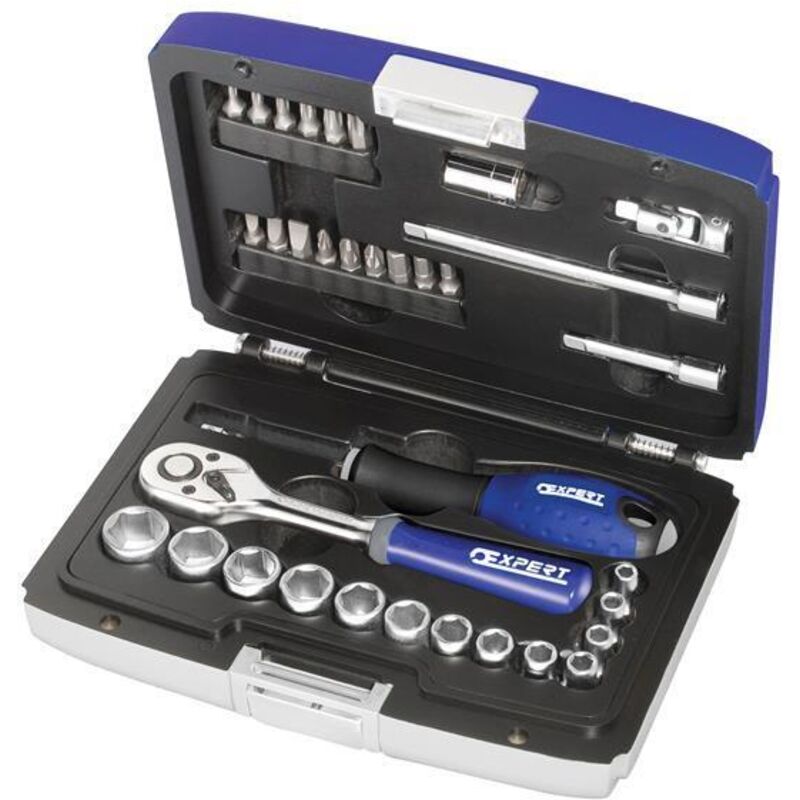 Facom - Expert E194672 Socket & Accessory Set of 34 Metric 1/4in Drive BRIE194672B