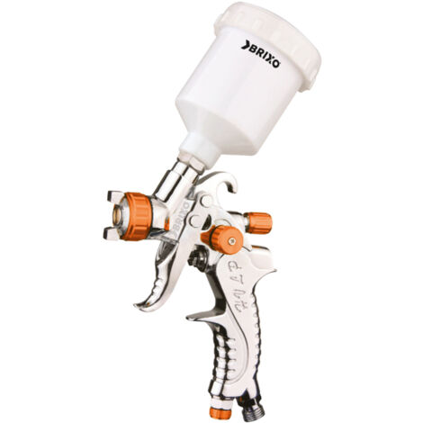 BRIXO AEROGRAFO CON SERBATOIO SUPERIORE E UGELLO IN OTTONE 100 CC FORO 0,8 MM