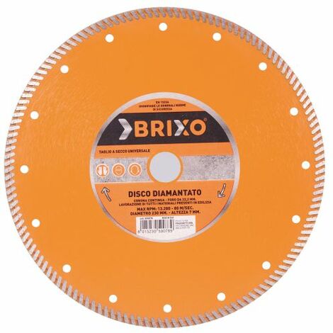 BRIXO DISCO DIAMANTATO SENZA FLANGIA Ø 230 MM