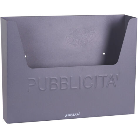 BRIXO HELLAS CASSETTA PUBBLICITÀ IN LAMIERA 34 X 5 X H 25,5 CM