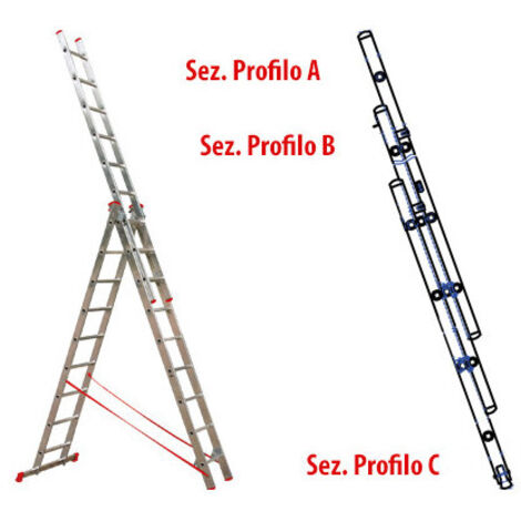 Brixo Scala Alluminio Step Up Triplici 3x14