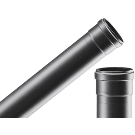 Brixo – Tube conduit de fumée pour poêle à granulés professionnel – Acier lourd 1,2mm – Revêtement silicone haute température – Noir 10x50
