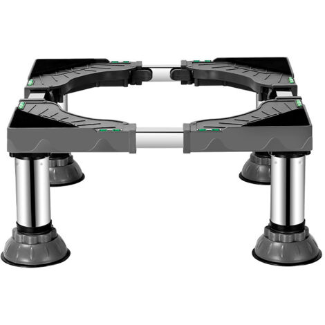 Briznsn Support pour lave-linge, avec 4 patins, réglable en hauteur et en largeur, hauteur : 31-34 cm, longueur : 40-65 cm, largeur : 40-65 cm