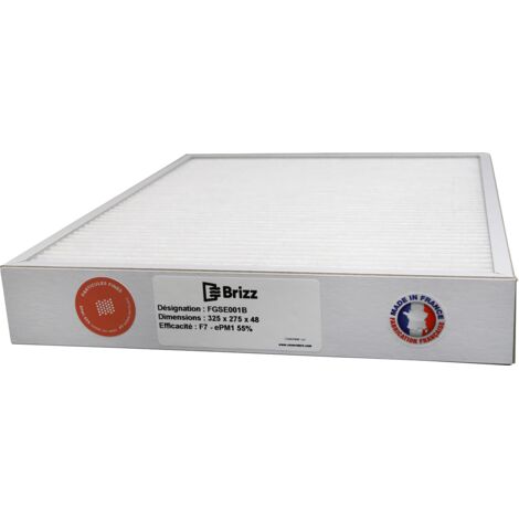 Brizz – Filtre VMC F7 compatible GSE AIR'SYSTEM – Dimensions 325 x 275 x 48 mm – Remplacement filtre d'origine – Excellent rapport qualité-prix