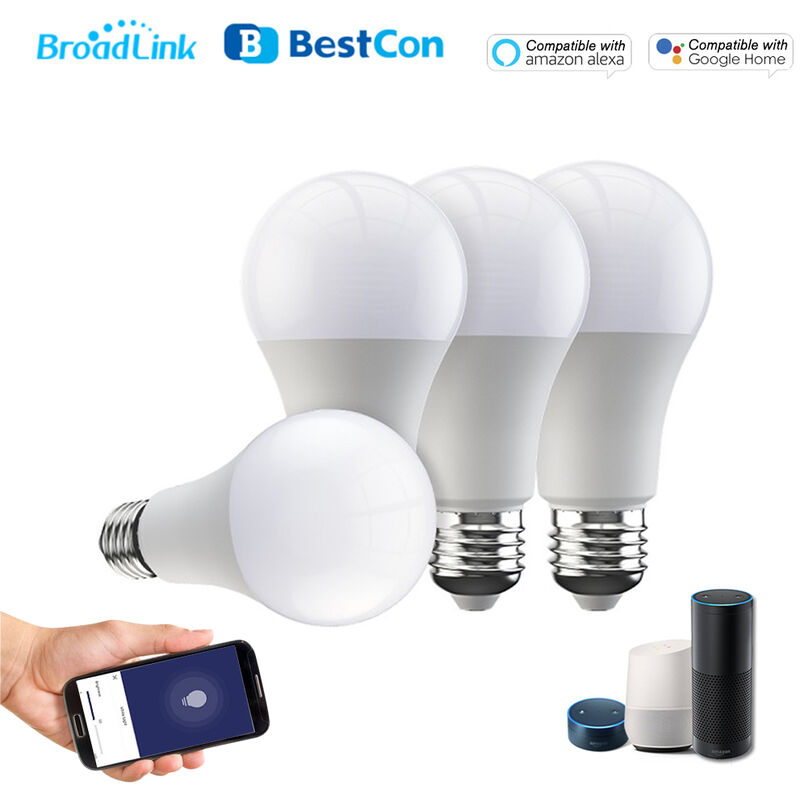 

BestCon LB1 WiFi Smart Bulb E27 Lampara de luz regulable LED Aplicacion de telefono Control remoto Compatible con Alexa Google Home para control de