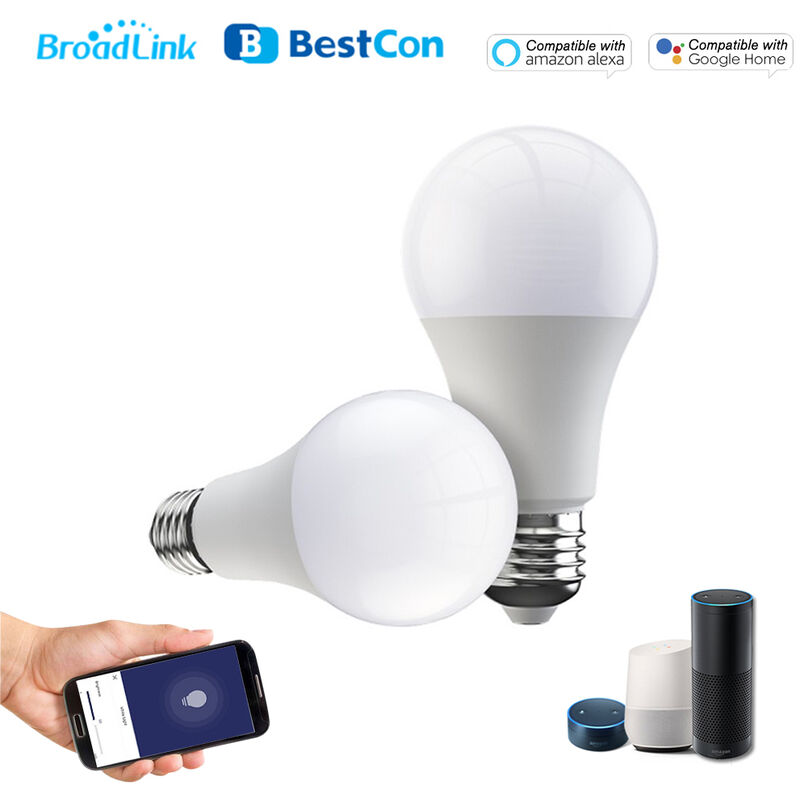 

BestCon LB1 WiFi Smart Bulb E27 Lampara de luz regulable LED Aplicacion de telefono Control remoto Compatible con Alexa Google Home para control de