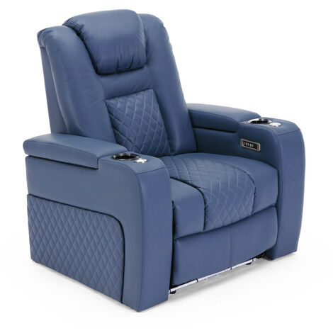 BROADWAY CINEMA RECLINER ELECTRIC CHAIR BLUE