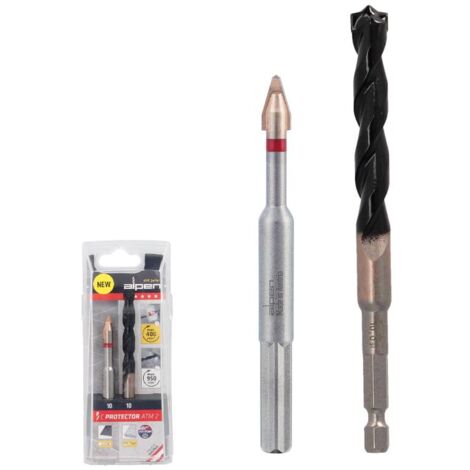 broca alpen materiales porcelanicos muy duros ø 10 mm. kit 2 brocas. sin refrigeración,