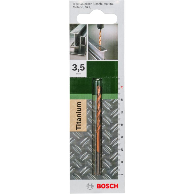 

BOSCH 2609255094 Broca para metal HSS-TiN, DIN 338 Ø 3,5 mm- L- 70 mm
