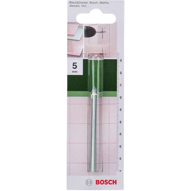 

BOSCH 2609255466 Broca para vidrio y azulejos Ø 5,0 mm- L- 70 mm