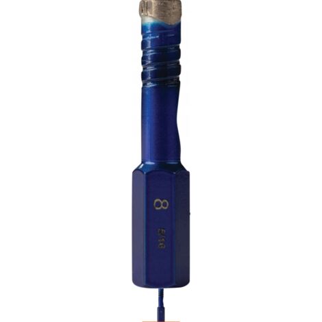 Broca de corona diamantada Makita 8,0 x 55 mm, perforación precisa en materiales duros, ideal para construcción profesional, alto rendimiento, color metálico