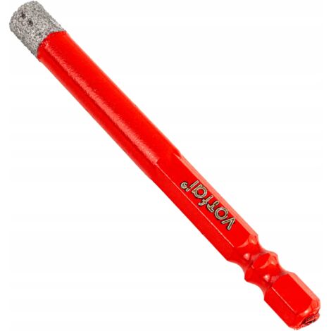 Broca de corona diamantada para gres y cer谩mica v谩stago hexagonal 8 mm