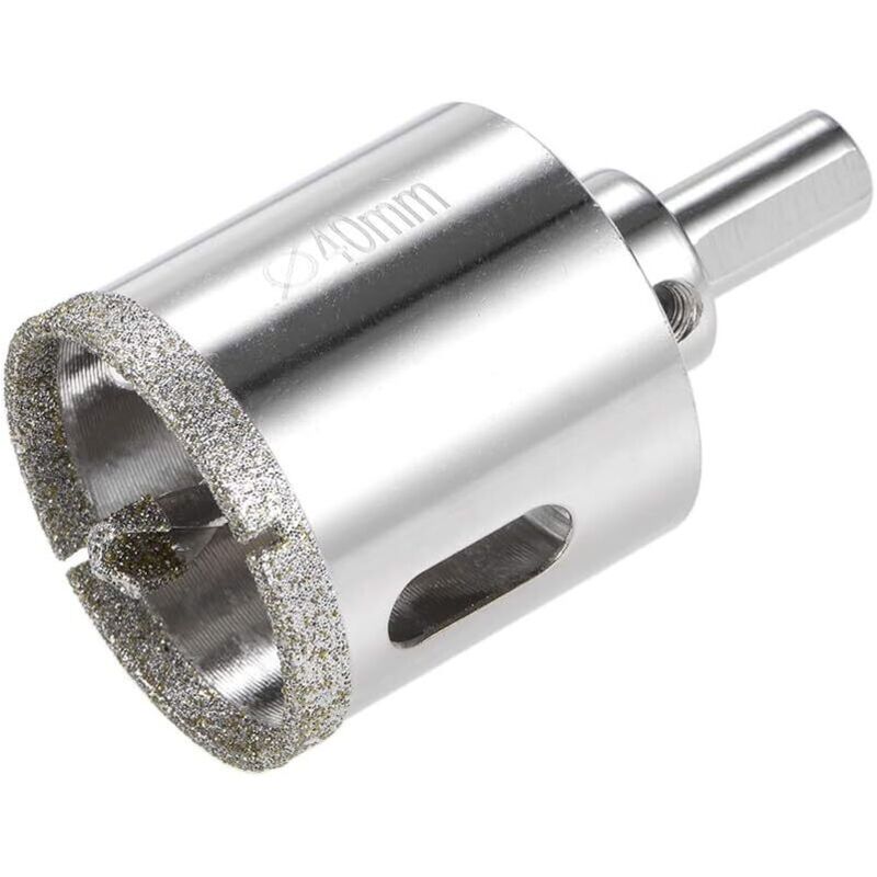 Broca de diamante Broca para sierra perforadora de vidrio, Broca guía central para baldosas de cerámica y vidrio de 40 mm - RWD Broca para materiales