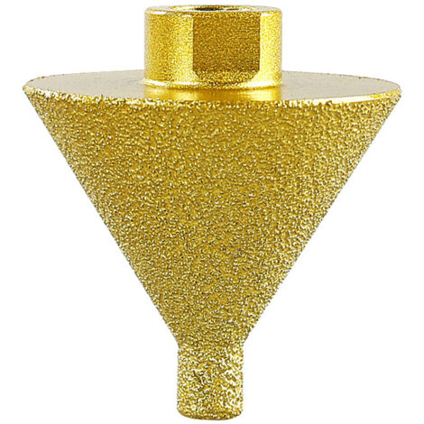 Broca de diamante M10 para biselar, ideal para agrandar, dar forma y desbarbar agujeros existentes en azulejos, mármol, cuarzo, piedra, granito y cerámica.