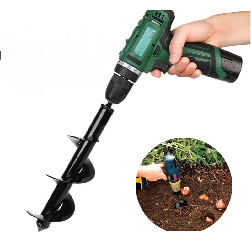 

Broca de gusano para plantar 4 * 45cm Auger de jardín Mejorar Broca en espiral Broca de bulbo Plantador de poste Excavadora de orificios de jardín