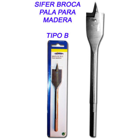 Broca de pala SIFER para madera 22 tipo B