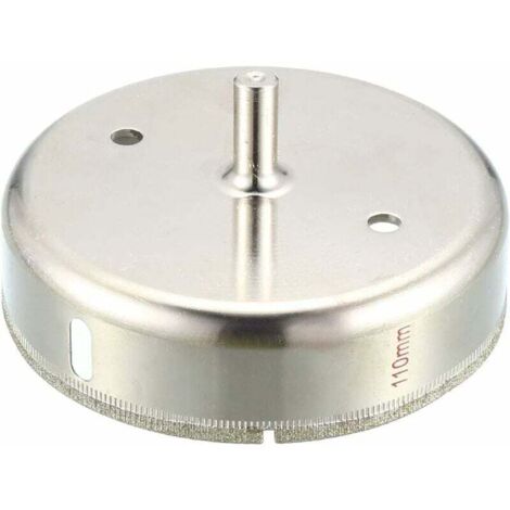 Broca de sierra perforadora de vidrio con revestimiento de diamante de 110 mm para baldosas de cerámica, mármol, roca y porcelana.