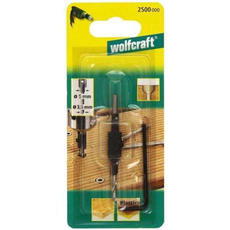 Broca de taladro para madera ø3,5-5/9,5mm 2500000 wolfcraft