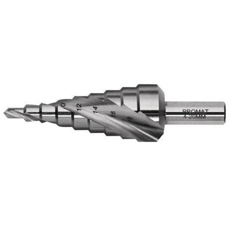 Broca Escalonada 04-20Mm Hss Vastago 09Mm Promat