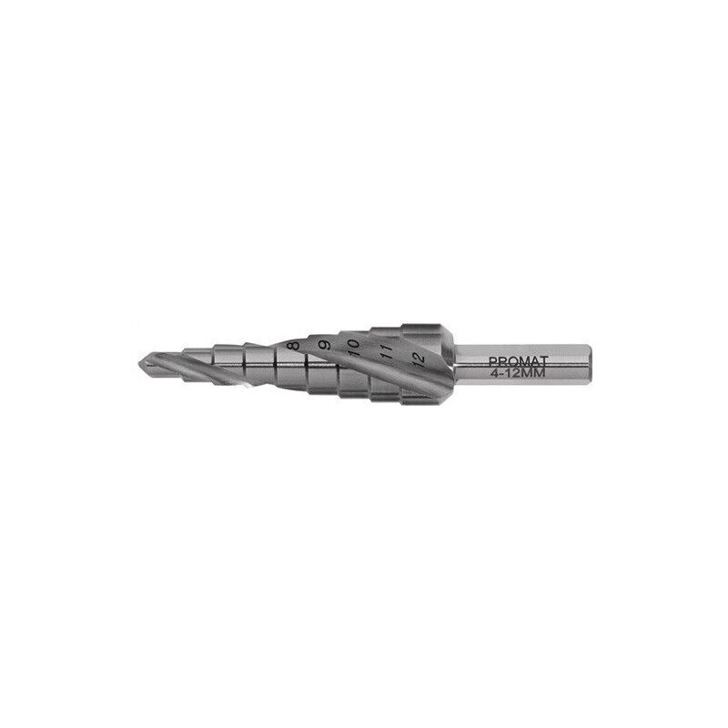

Broca Escalonada Rea De Perforacin 4-12 Mm Hss Acanalado E