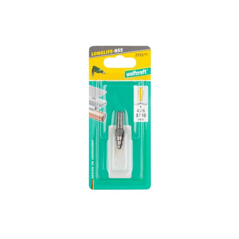 

Broca escalonada HSS 21 mm Ø 6, 8, 10 mm - Wolfcraft