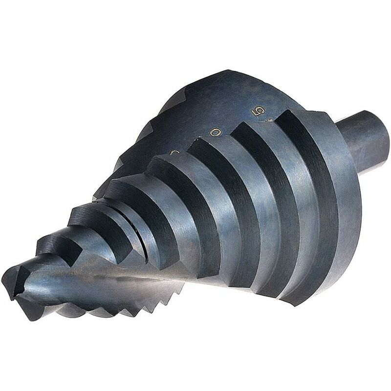 

Litzee - Broca escalonada ranurada [10 a 45 mm] Acero de alta velocidad, vástago triangular, herramientas de perforación de bricolaje HSS