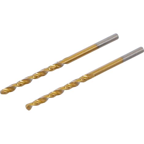 Broca espiral  HSS-G  nitrurado de titanio  2,5 mm  2 piezas