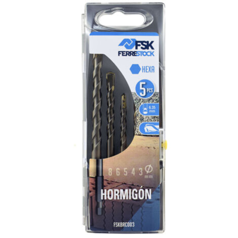 Broca ferrestock fskbrc003 carburo 3-8 mm 5 piezas