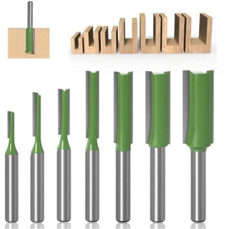 Broca fresadora recta de 6 mm, broca fresadora recta de 7 piezas, broca fresadora de borde recto, juego de brocas fresadoras rectas, broca fresadora de carburo para madera, herramientas para trabajar 