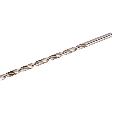 Broca helicoidal HSS extralarga de 200 mm, 8 mm, vástago recto, para taladrar profundamente en madera, estructuras y carpintería.
