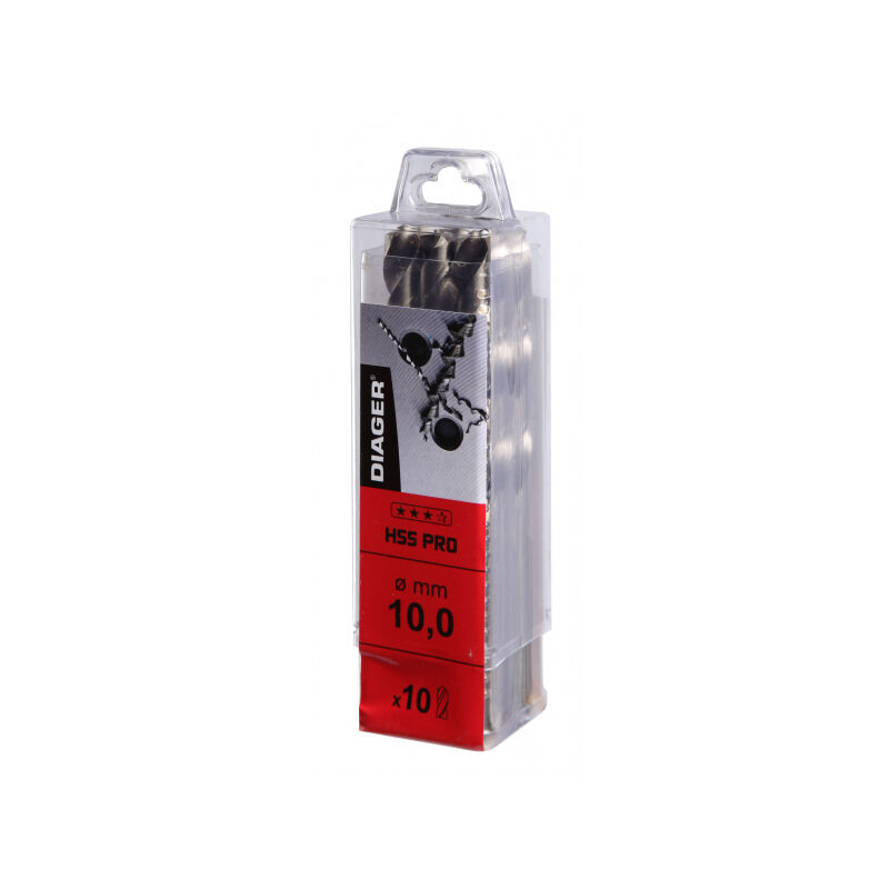 Brocas de metal hss Diager Pro - Serie corta - Ø6.5 - Pack de 10 brocas - 726D06.5