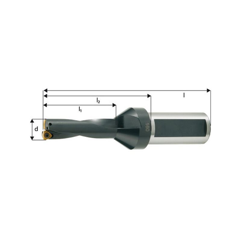 

Broca llena para trozos para regar central, Ø d : 21,5 mm, dimensiones l1 66,5 mm, dimensiones l2 96,5 mm, dimensiones l : 150,5 mm, Ø mango h 6 : 25