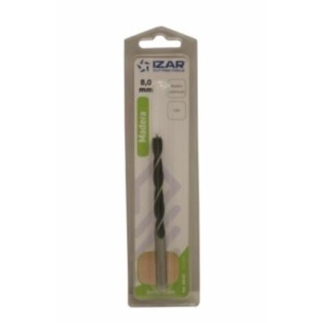 Broca mad espiral 3 puntas 08,00mm m640 izar
