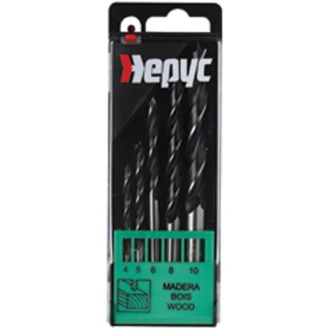 BROCA MADERA 3P ST ESTUCHE 5PZ - 4-10X1,0MM