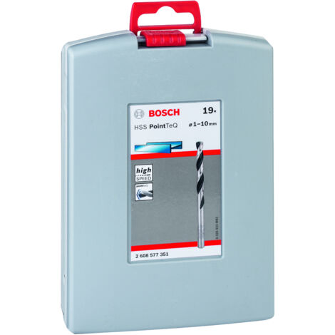 Broca met rect hss-r 01-10mm 19pz hss-r pointteq  bosch