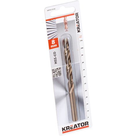 Broca metal HSS Cobalto Ø 8mm Kreator