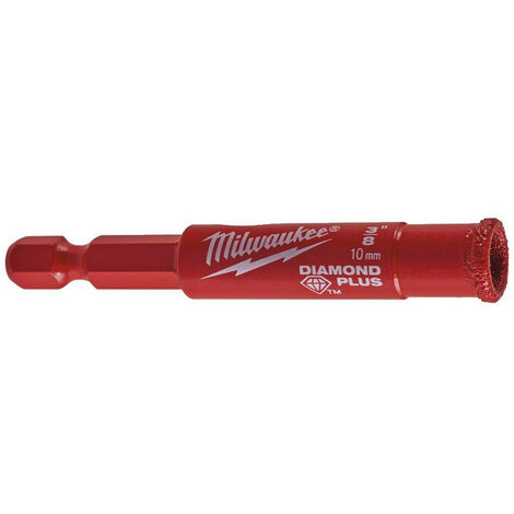 Broca Milwaukee Diamond Max seco/húmedo 10 mm 1/4" hex