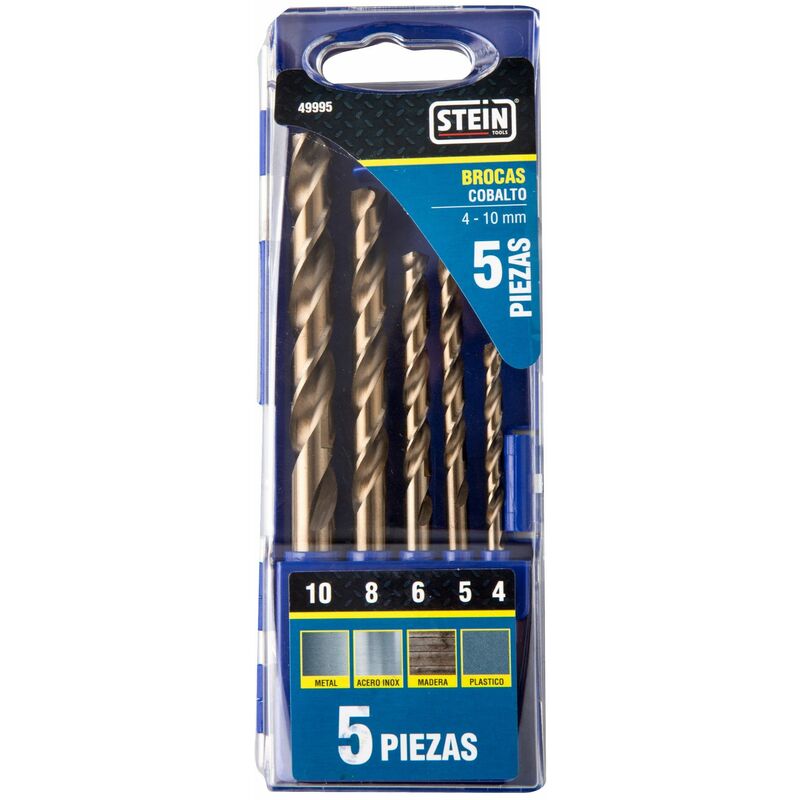 

juego de brocas de cobalto HSS 4 a 10mm 5 piezas - Alfa