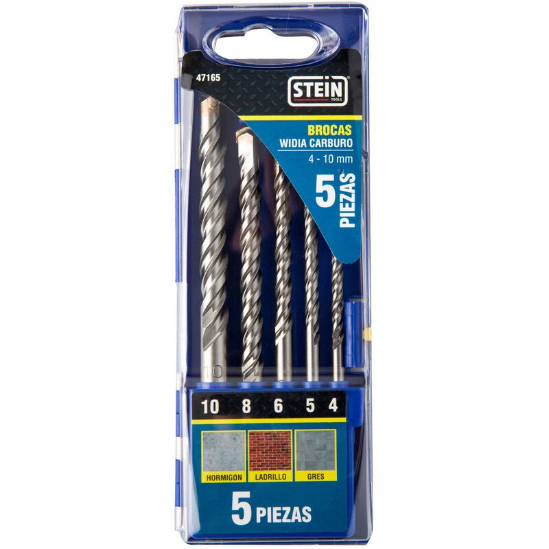 

juego de brocas de widia carburo 4 a 10mm 5 piezas - Alfa