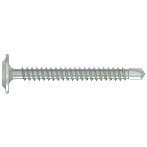 Broca para madera en metal con cabeza plana - Acero galvanizado electrozinguado 4.2x65 mm - PH2 - Caja de 250