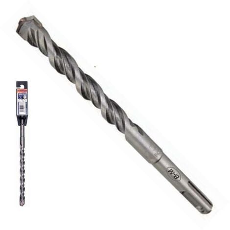 broca para martillo sds-plus 2 puntas doble canal largo 160mm broca 15mm