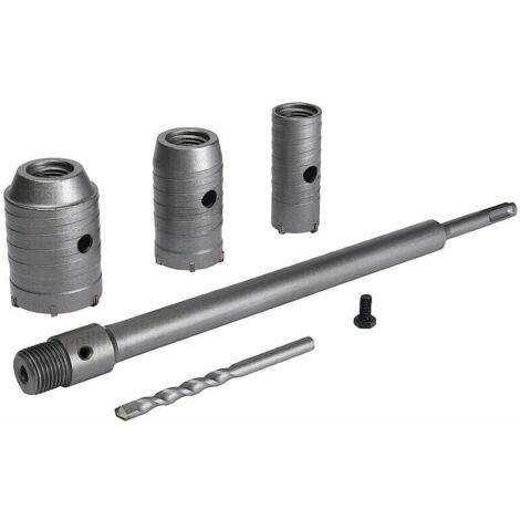 Broca para sierra de corona, juego de sierras de corona de 30 mm, 40 mm y 50 mm, sierra de corona de hormigón de 350 mm con varilla de extensión SDS Plus y punta de carburo de tungsteno, sierra de cor