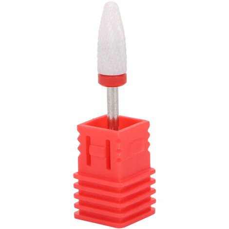 Broca para uñas Piedra de amolar Forma de cabeza de maíz Accesorios para máquina de pulir eléctrica para tallar pulido de uñas(Molienda fina f caja roja)